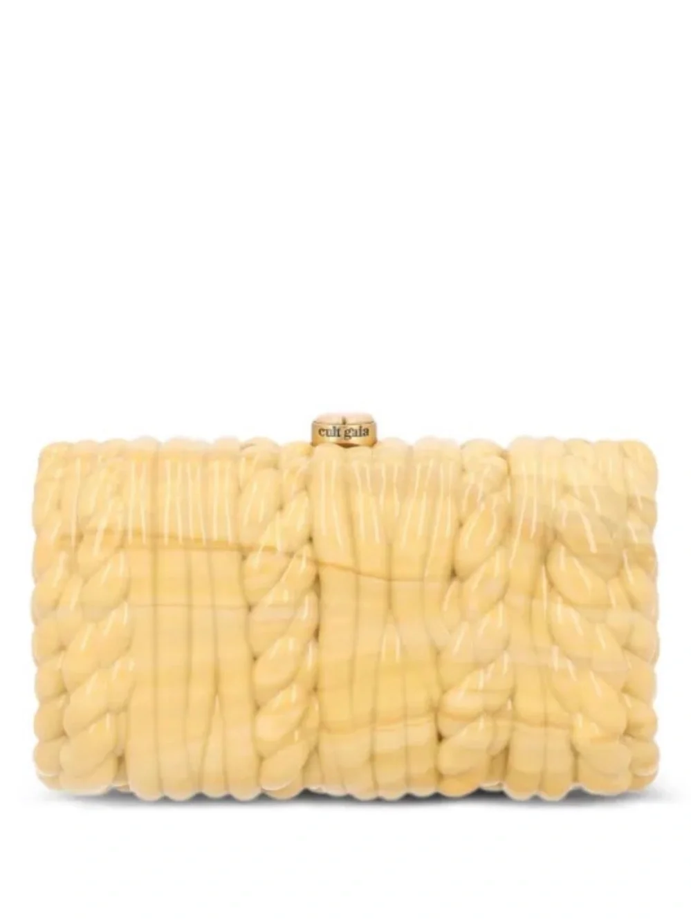 Cult Gaia Helene Acrylic Clutch In Cornsilk Multi - New Women | Color: Gold NIB!